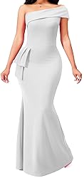 White Formal Dresses for Women Sexy Bodycon One Off