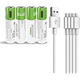 CAMELCELL 4 Pack Rechargeable 10440 Batteries, Lithium 10440 Batteries（Not AAA Batteries） Rechargeable Lithium Ion 3.7 Volts 