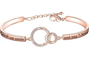 PLITI Sympathy Gift Memorial Jewelry In Memory Of Loved One Bangle Sometimes I Just Look Up Smile And Say I Know That Was You Remembrance Bracelet