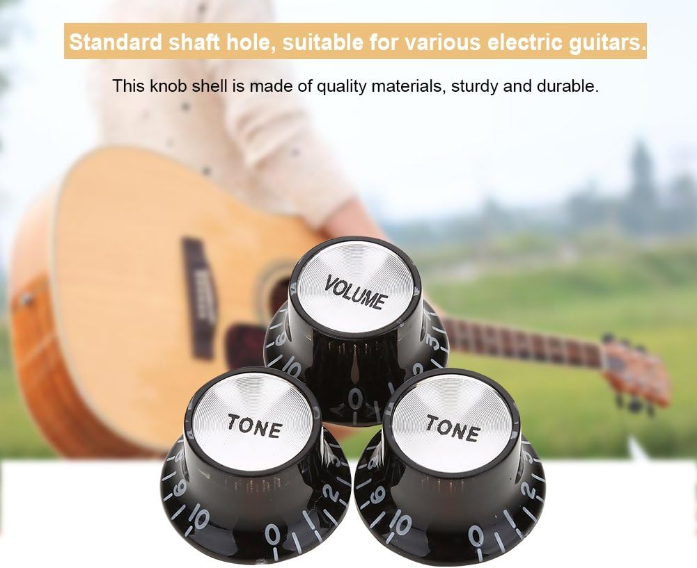 Guitar Knobs, 3pcs Guitar Tone Knobs Volume Knob Top Hat Guitar Replacement Accessory for Fender SQ ST Electric Guitars - Image 5
