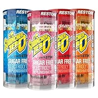 Sqwincher Zero Qwik Stik, 4 Flavor Variety Pack, Sugar Free, Low Calorie, Low Sodium Electrolyte Powder Hydration Drink Mix, .11 oz Packet (Pack of 200)