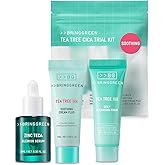 BRING GREEN TEA TREE CICA TRIAL KIT | Travel Size Korean Skin Care Set for Acne-Prone, Sensitive Skin | Zinc Teca Serum, Tea Tree Cica Moisturizer & Deep Cleansing Foam | Hydrating & Oil Control