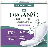 Organyc &ndash; 100% Organic Cotton Light Incontinence Pads for Bladder Leaks (Moderate, 20 Count (1 Pack))