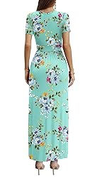 CATHY Women Short Sleeve Deep V-Neck Casual Long
