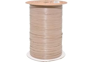 Morex Ribbon 100% Rayon Matte Raffia Biodegradable Ribbon, Taupe, 1/4" x 100 Yd