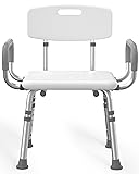 HOMLAND Shower Chair for Inside Shower with Arms