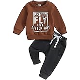 fhutpw Baby Boy Clothes Fall 6 12 18 24 Months Football Long Sleeve Pullover Tops & Pant Sets Toddler Winter Outfits