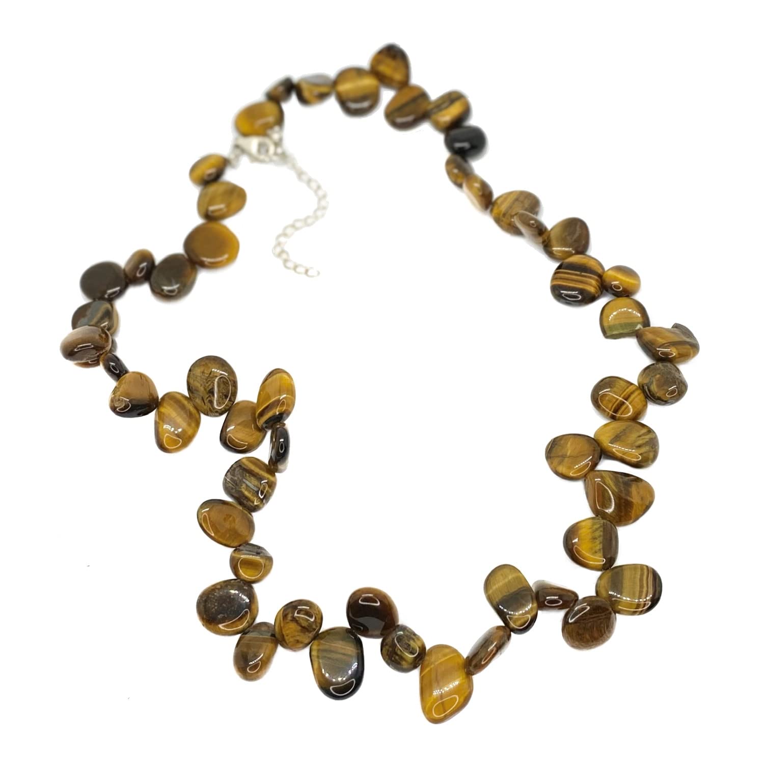 Anderson and Webb Semi Precious Tiger's Eye Pear Bead Necklace