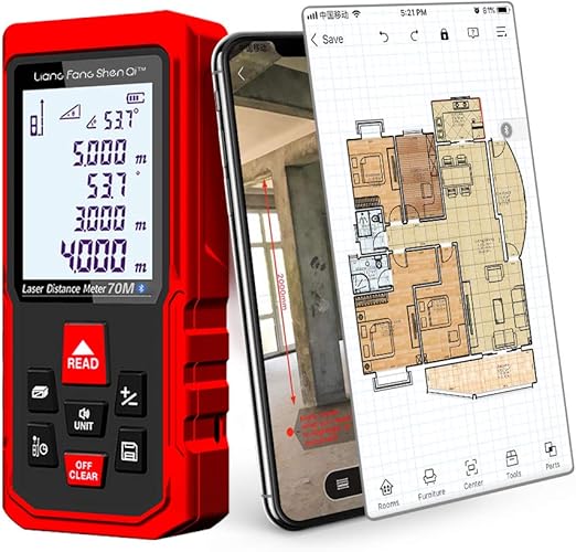 Linear Measurement Laser Distance Meters Bluetooth Laser Measure