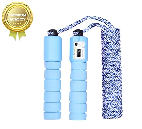 Sunshine smile Springseil Speed Rope mit Zähler Und Komfortablen & Anti-Rutsch Griffen für Fitness und Boxen