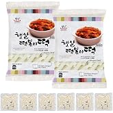 Matamun Korean Rice Cakes Tteokbokki Stick &ndash; 2 Packs, Includes 6 Single-Serve Packs, Gluten-Free, Vegan, Non-GMO, Chewy Rice Sticks for Korean Food, Rapokki, Asian Snacks (Stick)
