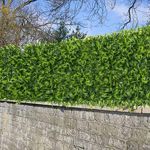 Set of Two 24" x 16" Persian Leaf Artificial Greenery Panels, Boxwood Style with zip ties for easy Installation!