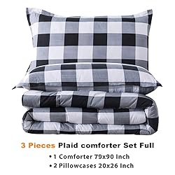 Andency Black Gray White Comforter Set Full