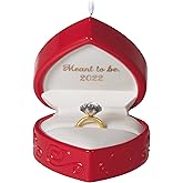Hallmark Keepsake Christmas Ornament 2022, Meant to Be Engagement, Porcelain