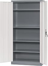 Workplace Depot Steel Storage Cabinet 1850mm Grey 4 Shelves Lockable view 5