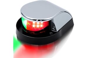 Obcursco Boat Navigation Lights, Red and Green Marine LED Bow Lights, IP67 Waterproof, Rust-Resistant, Ideal for Pontoon, Ski