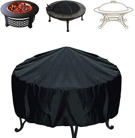 Baogu Abdeckhaube Abdeckung für Runde Terrassen Feuerstelle