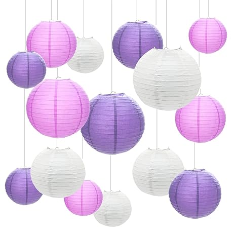 Buy Paper Lanterns 15 Pcs 6 8 10 Round Chinese Paper