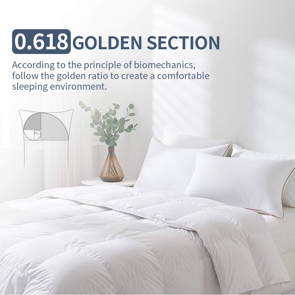 OVX Pillows for Sleeping Set of 2 Hypoallergenic Gel Hotel Pillows, Down Alternative -High Great Support for Side/Back Sleeper--Standard: Kitchen & Dining