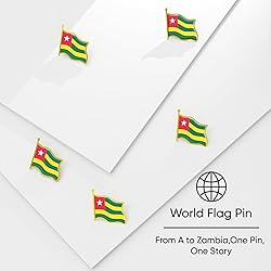 Togo Flag Lapel Pin - Enamel Metal National Badge