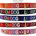 GoTags Personalized Dog Collars, Custom Embroidered Pet ID, Available in Soft Leather with Rounded Edges for Comfort Fit or Woven Nylon with Snap Closure Buckle, Great Alternative to Pet Tags