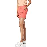 Amazon Essentials Women's Mid-Rise Slim-Fit 5 Inch Inseam Khaki Shorts (Available in Straight and Curvy Fits)