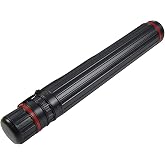 DEWEL Poster Tube 30"-51", Telescoping Blueprint Holder Art Tube with Strap | Waterproof Plastic Blueprint Tube for Artwork, Drawing, Document, Black Mahjong Mat Storage Tube Fishing Rods Case(XL Size)