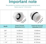 HLIWS 8 Pcs G1 BSP Drain Cap Blank Cap with Gasket Female Threaded view 3