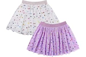 DANI CHINS DaniChins Girl's Layered Tutu Skirt Tulle Princess Sparkle Skirt