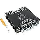 ZK-HT21 TDA7498E Bluetooth Amplifier Board 160W×2+220W Subwoofer 2.1 Channel Audio Receiver Power Amplifier Module with Treble and Bass Control for DIY Speakers