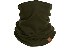 ACUSHLA 100% Merino Wool Neck Gaiter for Men & Women Ski Face Mask Winter Scarf Neck Warmer All Weather, Midweight Maple Leaf