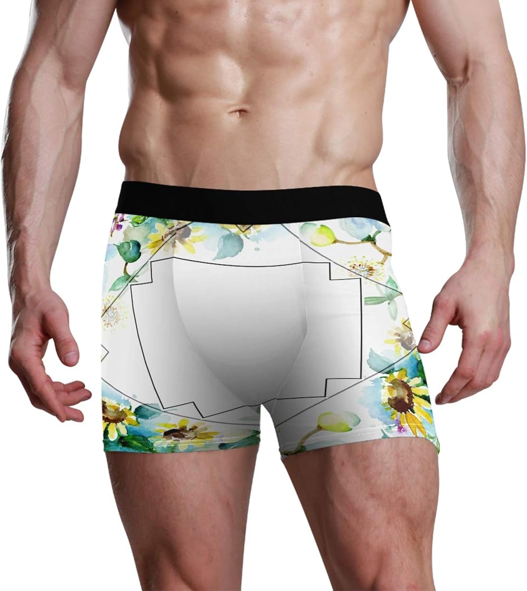 Men Boxer Briefs Polyester Underwear Men 1 Pack Boxer Briefs with