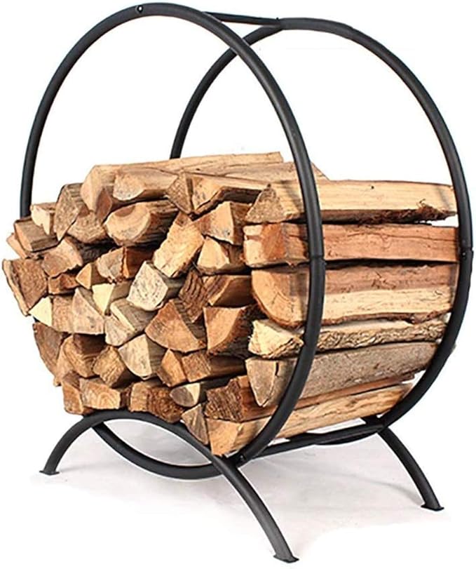 Cestas de leña Soporte de registro de chimenea Ronda de servicio pesado