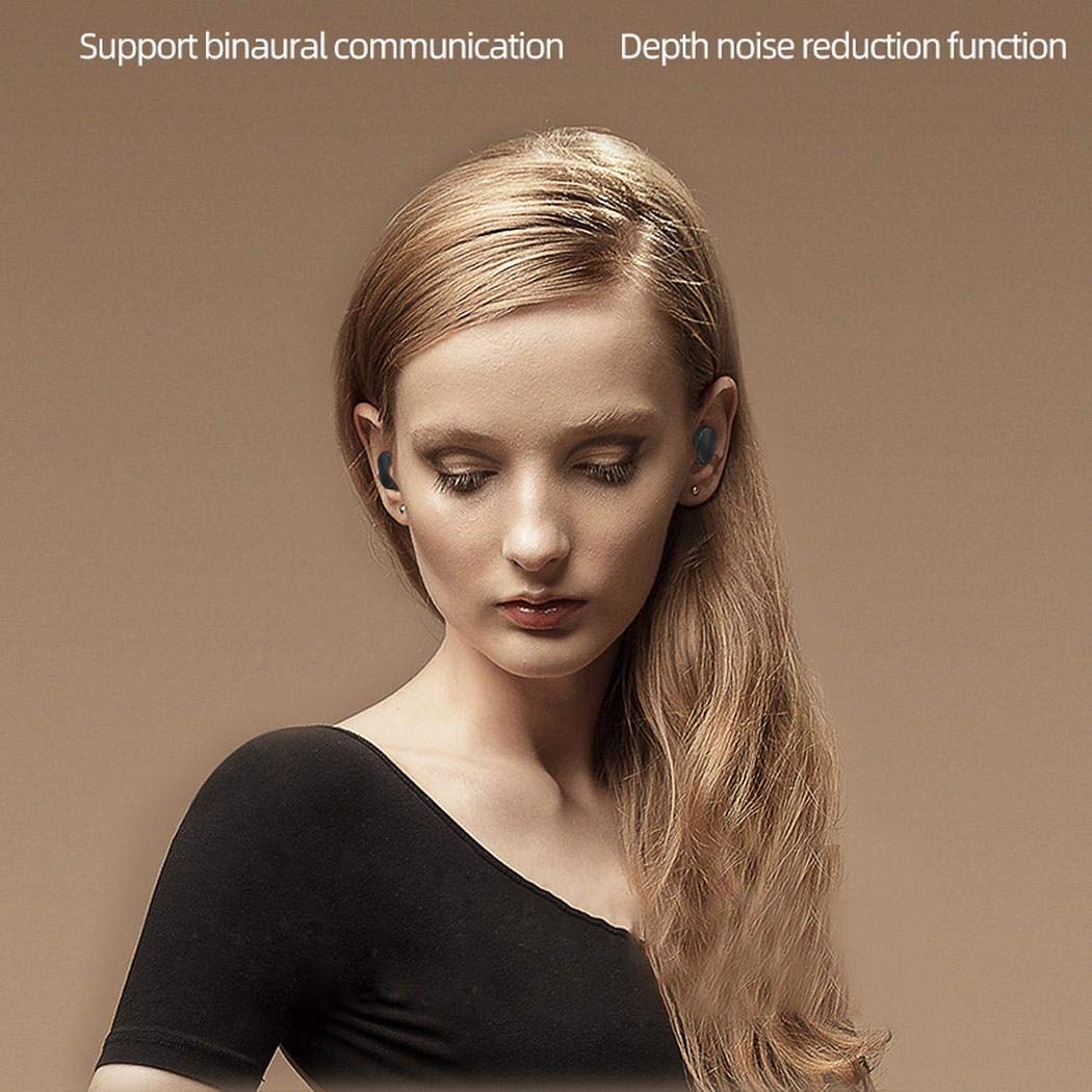 Zimrio Ecouteurs Sport sans Fil Bluetooth avec écouteurs Intra-Auriculaires stéréo avec boîtier de Chargement Casques et écouteurs