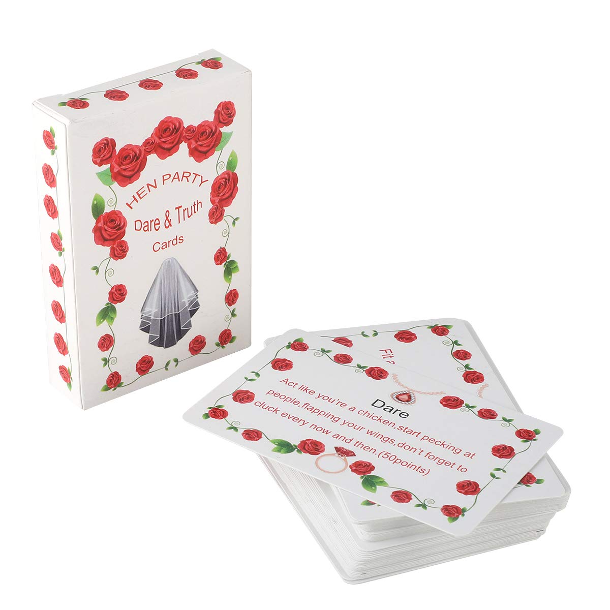 innobase Hen Night Party Girls Night Out Games - Dare & Truth / WHAT AM I Cards, Hilarious Hen Party Dare Cards Hen Night Fun Games for Adults Team Bride To Be bridal shower, 2 Games