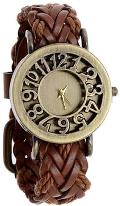 Quartz Analogue Brown Leathered Belt Women's Wrist Watch 568