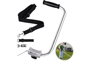 Aikyciu Weed Eater Handle, Upgraded Ergonomic String Trimmer Handle with Adjustable Shoulder Strap and Clamp, Weedeater Handle Extension for Lawn Care, Landscaping, and Yard Trimming Edging