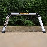 TOUGH MASTER Aluminium Work Platform Foldable Step Ladder 76x30CM Indoor Outdoor view 2