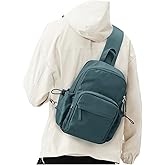SEAFEW Sling Crossbody Bag for Men Women, Tactical Backpack Shoulder Daypack Mini Anti-Theft Motorcycle Chest Bags, Small One Strap Backpack for Casual Travel Hiking Outdoor Sports Blue