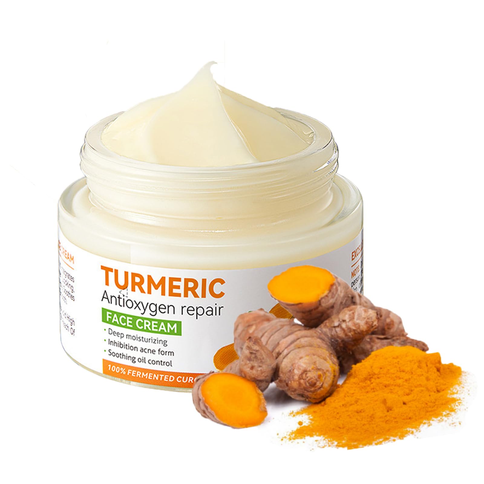 Turmeric Face Cream,Turmeric Antioxygen Repair Face Cream,Dark Spot Corrector Remover For Face,Anti Aging Cream,Moisturizing Erase Fine Lines 1.76 FL OZ