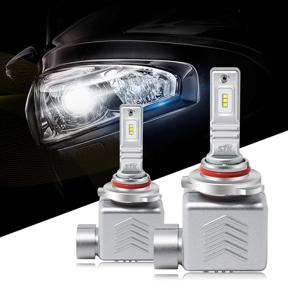 HOLOON 9005 Led Headlight Bulbs, 12000LM Lumileds Chips Extremely Bright HB3 Car Led Headlight Bulbs All-in-One Conversion Kit, Halogen/HID Bulbs Replacement - 6000K Cool White Light