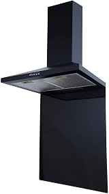 SIA SP60BL Toughened Glass Splashback 60x75 cm Black for Kitchens