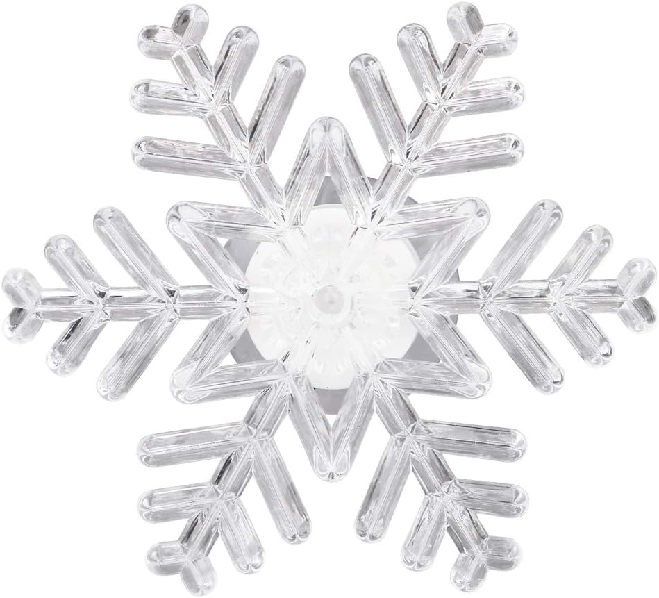 Tuipong LED Snowflake Indoor Window Light with Suction Cup, 7 Colors
