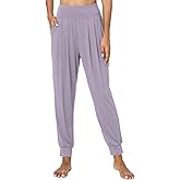 EASWEET Bamboo Viscose Women's Pajama Bottoms Wide Waisted Lounge Pants with Pockets