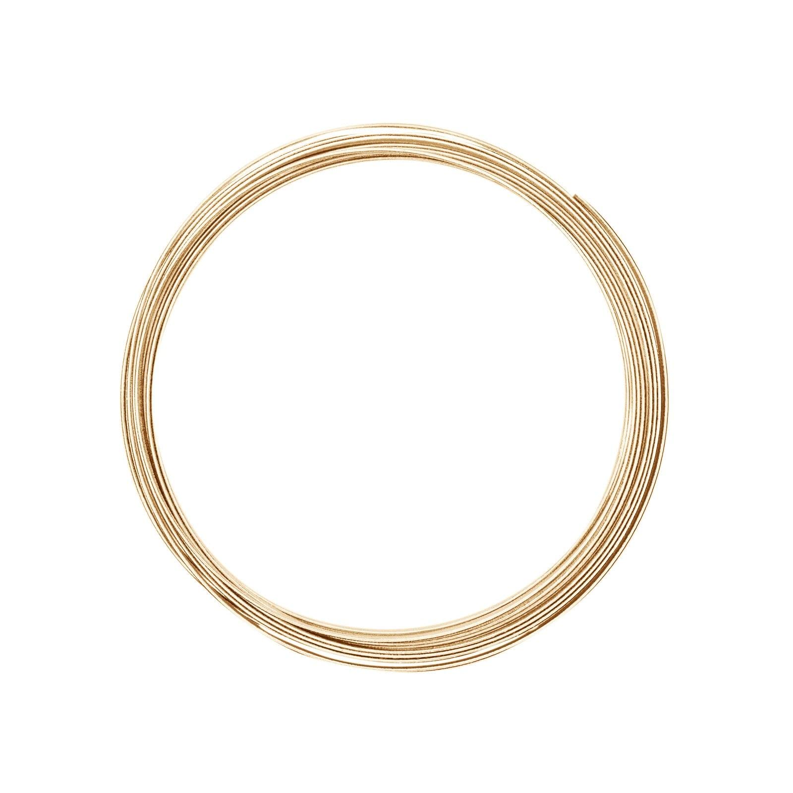 Vaessen Creative Aluminium Craft Wire Flat and Embossed 16.4 ft (5 m) x 0.04" (1 mm) x 0.2" (5 mm) Light Gold - Flexible Metallic Wire for Crafting, Flower Arranging, Jewellery and Modelling