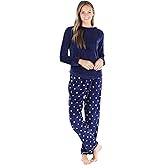 PajamaMania Women's Fleece Long Sleeve Pajama PJ Set