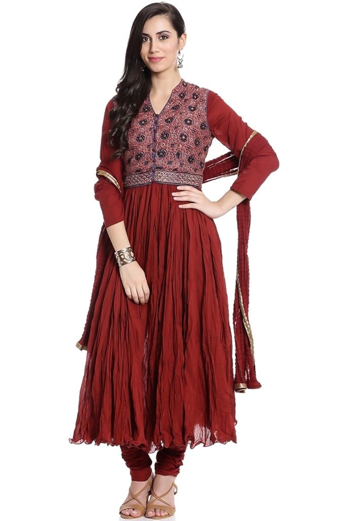 biba women's anarkali salwar suit