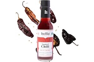 Hella Cocktail Co. Smoked Chili Bitters (5 Fl Oz) - Craft Cocktail Bitters Made with Real Dried Chilis and Whole Spices