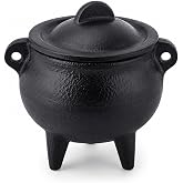 Cast Iron Incense Burner with Lid, Resin Incense Holder for Bakhoor, Frankincense, Meditation and Home Decor