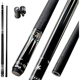 CRICAL CXD Series Carbon Fiber Pool Cue, Low Deflection, 58 Inch | 12.5mm tip, Pro Taper shaft, precise control, easy stroke feel for adults